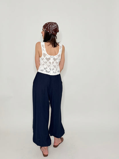 Top in crochet in cotone
