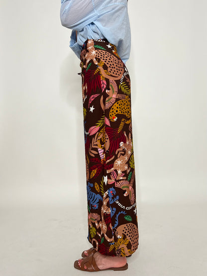 Gonna pareo in fresca viscosa jungle multicolor