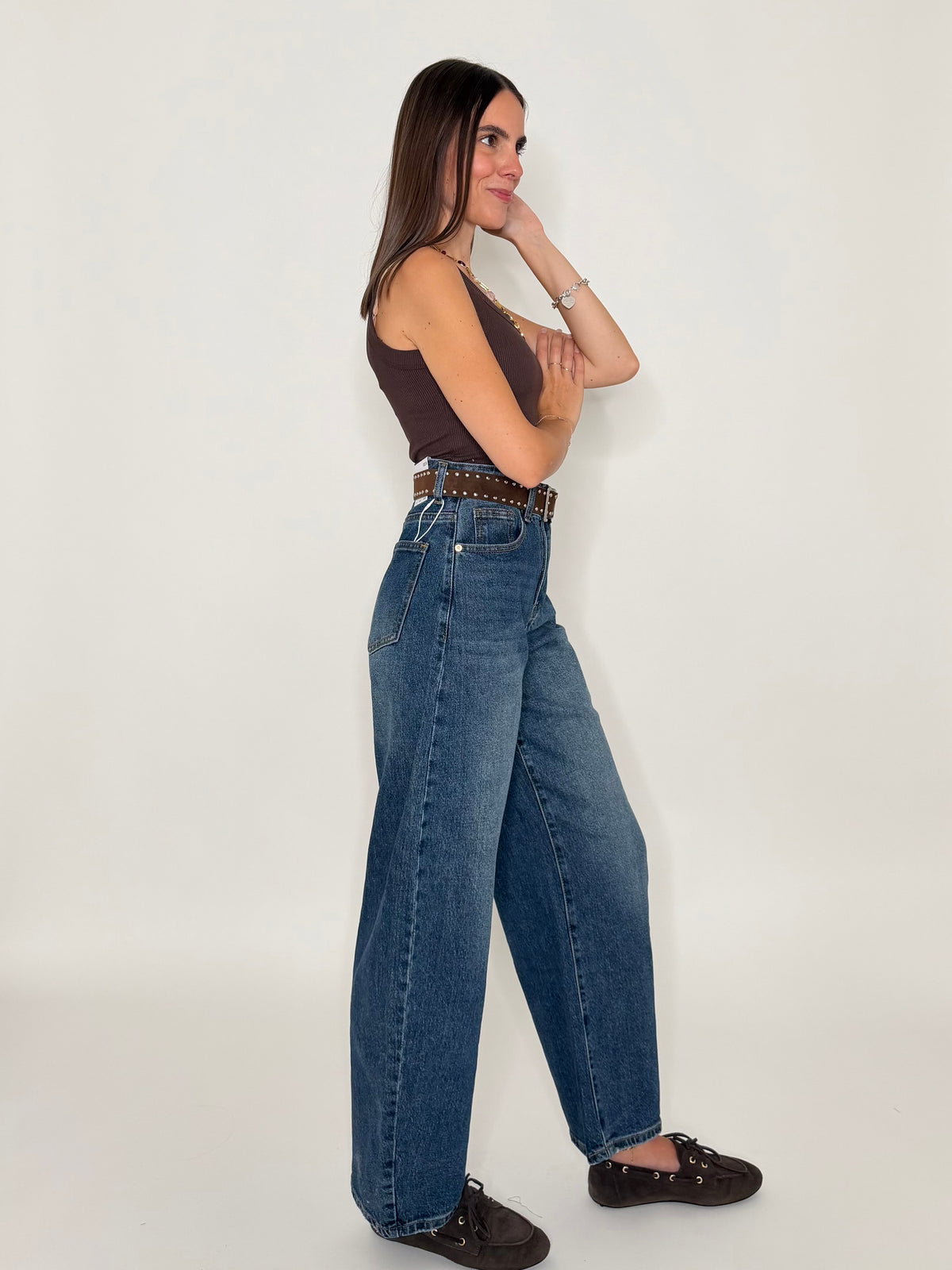 Jeans Balloon Fit in Denim Blu