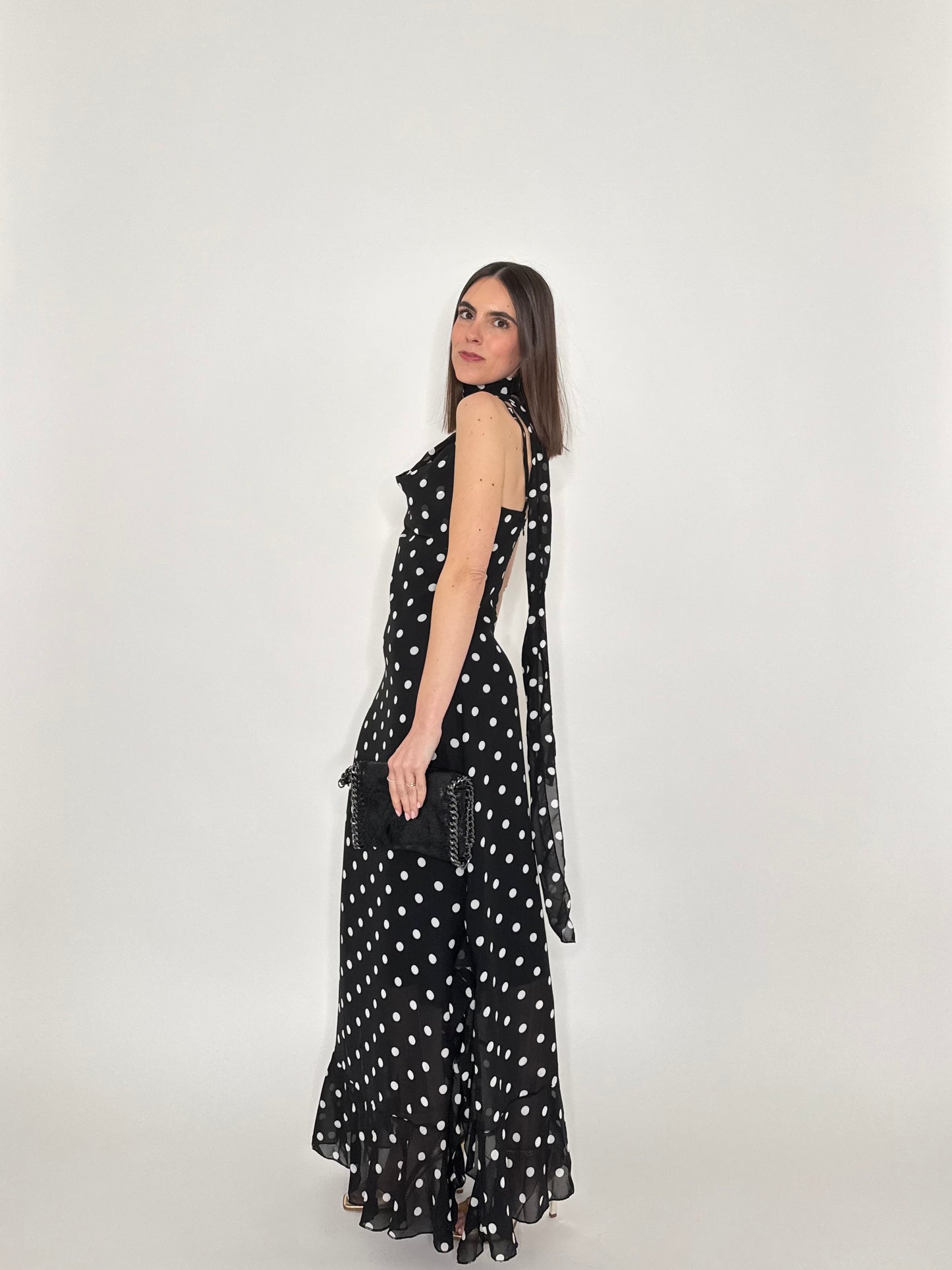 Abito Flamenco lungo pois Nero