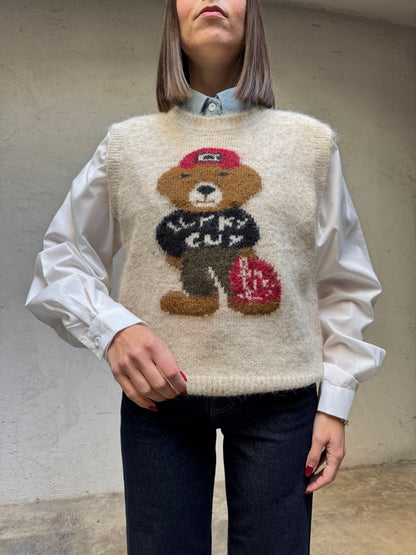 Completo gilet camicia in calda viscosa