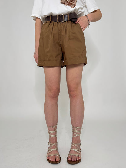 Short city light cotton Caramello