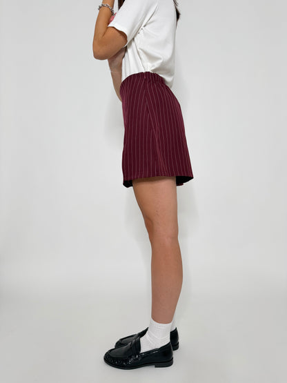 Gonna pantalone gessata