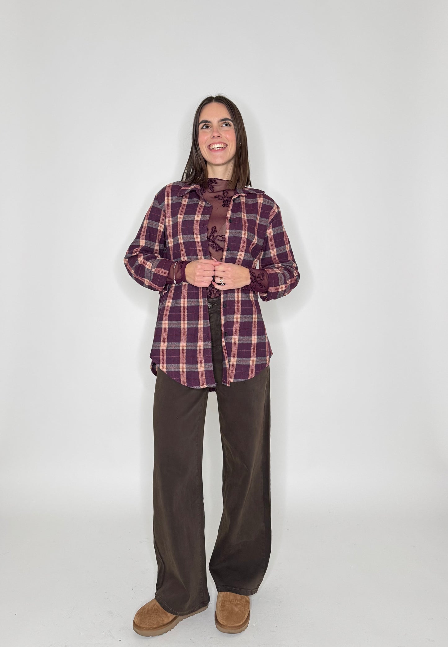 Jeans wide leg Cioccolato