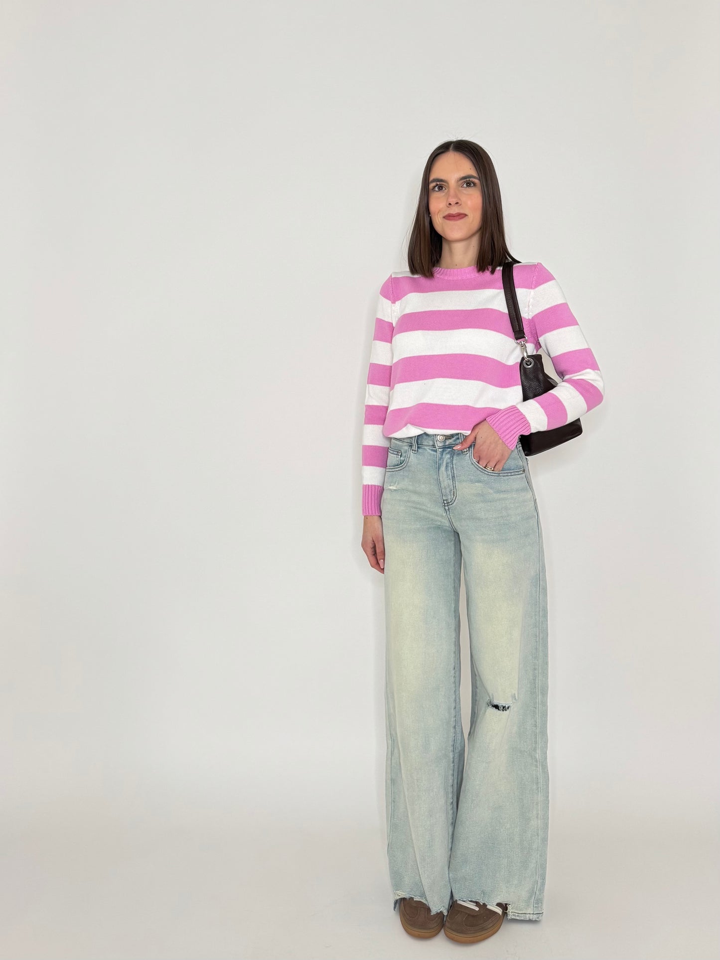 Jeans wide leg vintage wash