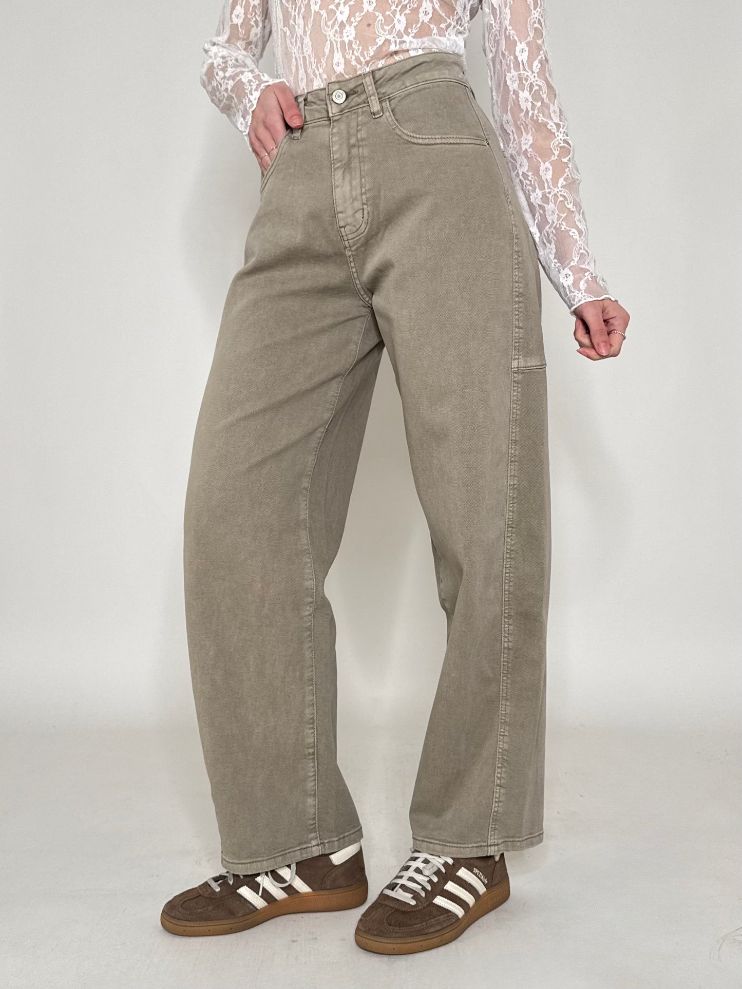 Jeans Barrel Sabbia