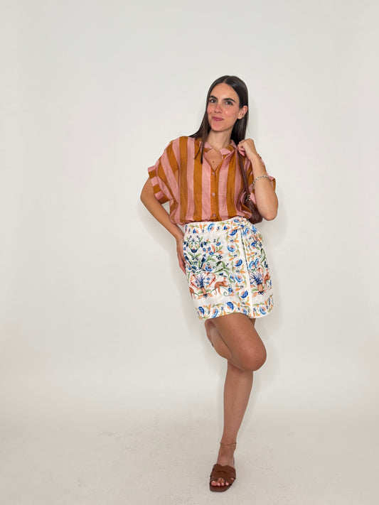 Gonna pantalone stampa giugla soft