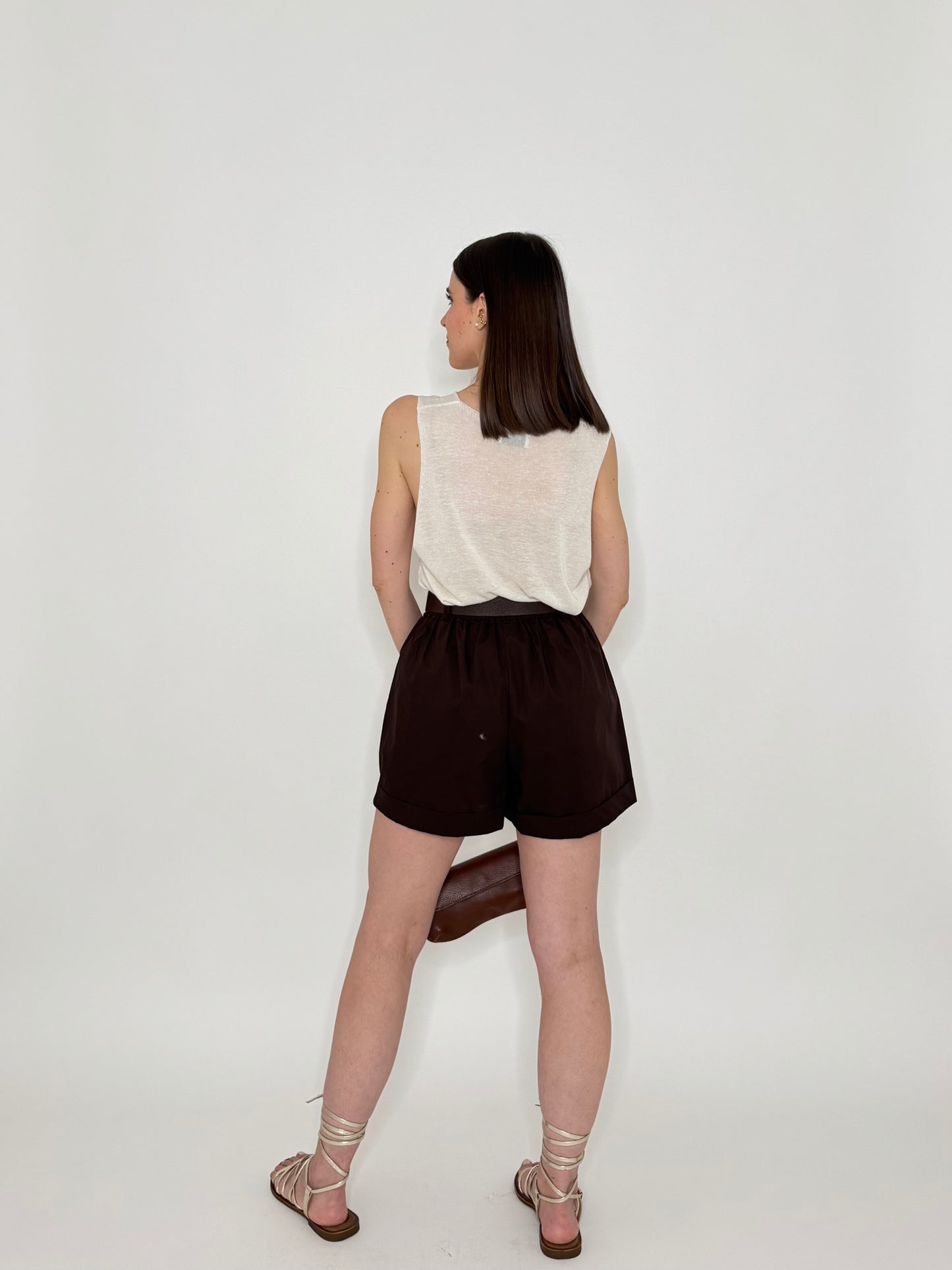 Shorts city light cotton Cioccolato