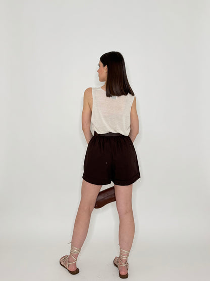 Shorts city light cotton Cioccolato