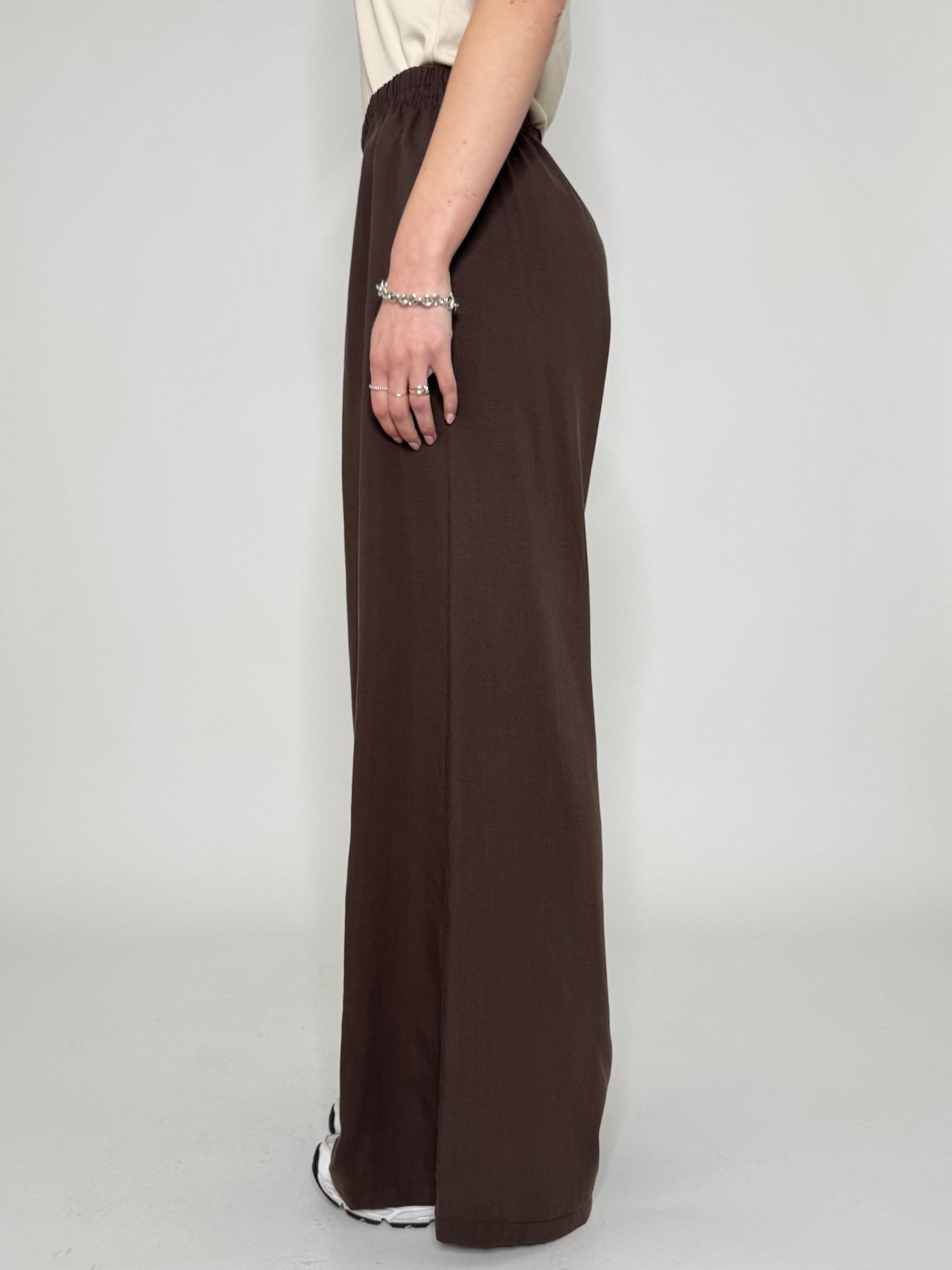 Pantalone morbido in 100% tencel Cioccolato